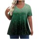 thumbnail image 1 of Camiseta de Manga Corta de Cuello en V Sólido Casual, Camisetas de Manga Corta para las Mujeres, 1 of 7