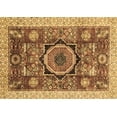 thumbnail image 1 of Ahgly Company Indoor Rectangle Abstract Brown Modern Area Rugs, 2' x 5', 1 of 4