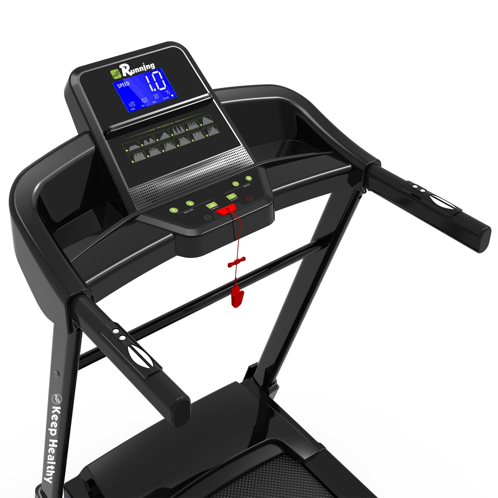 Ambifirner 3.5HP Electric Foldable Treadmill - 330LBS Capacity, Automatic Incline & Shock Absorption, Bluetooth Speaker & APP Control for Home Gym