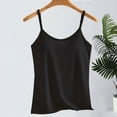 thumbnail image 4 of Ymauqau Débardeurs Grande Taille pour Femmes Bretelles Spaghetti Réglables Col Rond Soutien-Gorge Intégré Sans Manches Chemises Décontractées Camisoles Blouses, 4 of 5
