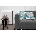thumbnail image 3 of Ambesonne Teal Throw Pillow Cover 2 Pack, Turkish Tulip Floral Art, 18", Teal Red White, 3 of 7