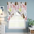thumbnail image 6 of Swag Curtains Valances for Windows, Easter Bunny Eggs Short Kitchen Window Curtains Over Sink, Leopards Rabbit Watercolor Floral Leaves Cafe Curtains Panel Set Of 2,Rod Pocket, 36 Inches Length, 6 of 9