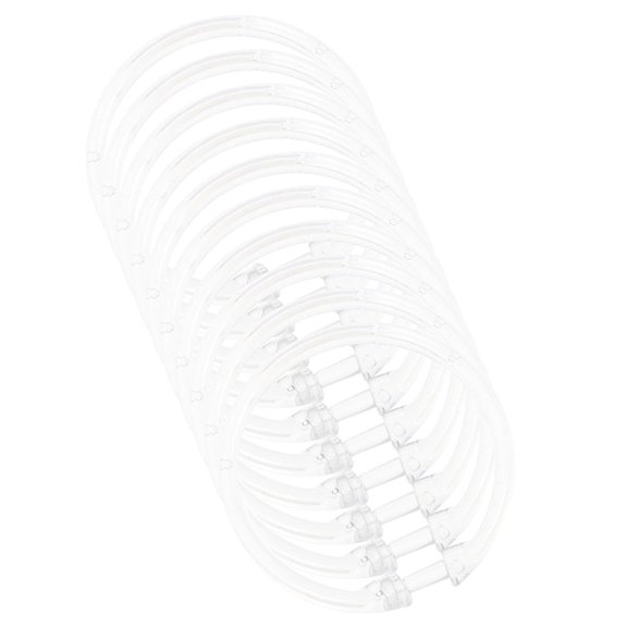 LABSERRON Shower Curtain Hooks Rings Acrylic 10Pcs 2.4In Round