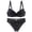 Black, variant on Minimizer Bras for Women Underwire Lace Bra And Bikini Bottom Two Piece Underwear Set Womens Seamless Jelly Bras