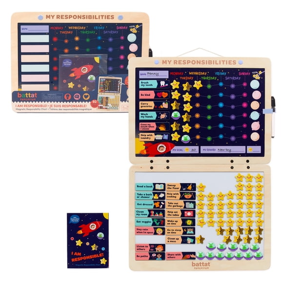 Tabla de responsabilidades Battat Education Magnetic, 92 piezas, 3+