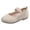 Beige, variant on Toddler Little Girls' Flat Mary Jane Shoes Bowknot Glitter Princess Dress Shoes Comfortable Wedding School Party Walking Shoes Pink Size 10 Toddler