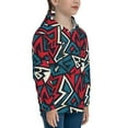 thumbnail image 3 of Goofa Geometric Elements Pattern Hooded Sweatshirt for Youth Trendy youth sweatshirt Casual Hoodie for Boys and Girls-Large, 3 of 6