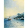 thumbnail image 3 of Ivan Konstantinovich Aivazovsky 19x24 Black Modern Framed Museum Art Print Titled - Shipping on the Bosphorus, Constantinople (1900), 3 of 5