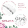 thumbnail image 4 of 4PCS Flower Hairpin Combs Crystal Rhinestone Bridal Hair Pins Hair Clips Women Wedding Headpiece for Bride Bridesmaids, 4 of 6
