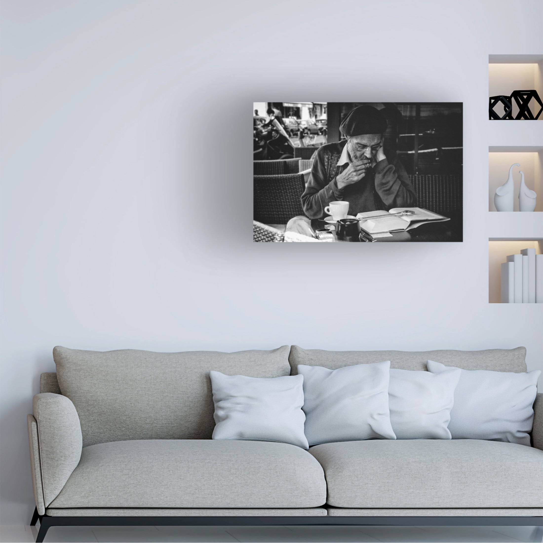 Canvas Wall Art - Abilio Silveira 'All The Reading Tools' Wall Art for Living Room, Bedroom, or Office Décor by Trademark Fine Art - 19 x 12 Inches