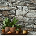 thumbnail image 5 of NextWall Stone Wall Peel and Stick Wallpaper (Gray), 5 of 7