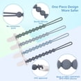 thumbnail image 3 of Pinzas para chupetes de silicona con ranura, paquete de 4 para bebés y niñas, 3 of 7