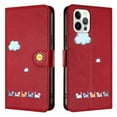 thumbnail image 6 of Allytech for iPhone 14 Pro Max case, Luxury PU Leather Wallet Flip Protective Case Cover with  Card Slots Shockproof Protective Case Kickstand Strap -Red, 6 of 8