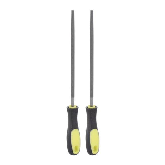 Round File 8" High Carbon Hardened Steel Cut Hand Rasp with Handle 2 Pack