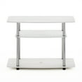 thumbnail image 3 of Furinno Turn-N-Tube No Tools 3-Tier TV Stands, White Oak/Chrome, 3 of 6