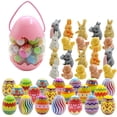 thumbnail image 2 of Juguetes de huevos de Pascua de plástico BuyWeek 18 huevos juguete de huevo giratorio de conejo, 2 of 7