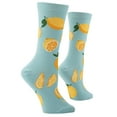 thumbnail image 3 of Cool Socks Lemons Fun Fruit Print Novelty Crew Socks for Women, 3 of 6