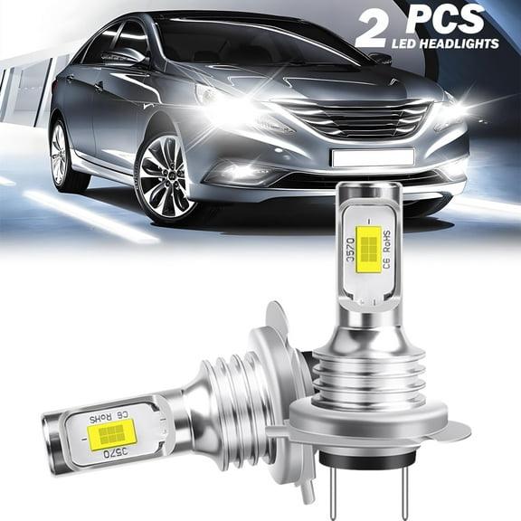 For Hyundai Sonata 2011-2014 Front LED Headlight Kit High/Low Beam Bulbs,6000K 2PCS