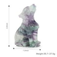 thumbnail image 3 of Artistone 2"Rainbow Fluorite Crystal Wolf Statue Carved Pocket Animal Carvings Sculpture Home Decor, 3 of 6