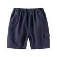 thumbnail image 4 of Kids Boy Cargo Shorts Loose Casual Straight Leg Summer Trendy Shorts with Pockets Toddler Basketball Shorts 4-5 Years Boys Clothes, 4 of 4