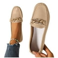 thumbnail image 5 of Wowcloth Women's Casual Slip-On Loafers – Round Toe Low Heel with Metal Chain Decor, Trendy Fall/Winter Slip-On Shoes for Women Footwear, 5 of 8