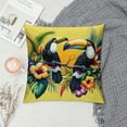 thumbnail image 2 of QZHH Tropical Birds Toucan Throw Pillow Covers Parrots Flowers Leaves Outdoor Decorative Pillows Cushion Cases for Couch Sofa Bed Home Decor, 2 of 5