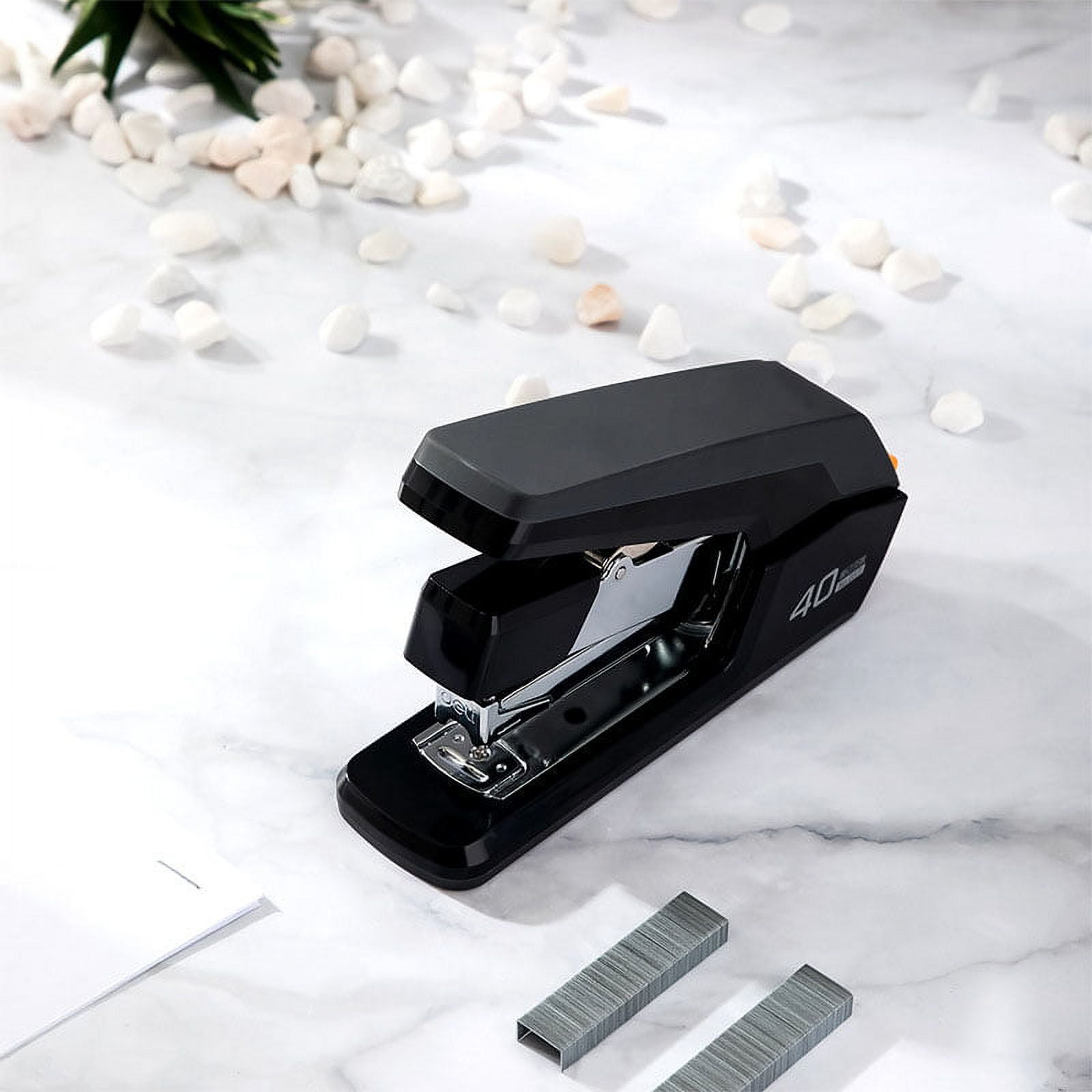 Effortless Desktop Stapler, 40-50 Sheet Capacity, One Finger Touch Stapling, Easy to Load Ergonomic Heavy Duty Stapler