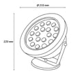 thumbnail image 3 of Estevez Proyector LED Exterior GYROS RGBW 9W Acero Inoxidable IP67, 3 of 10