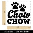thumbnail image 2 of Chow Chow Dog Paw Prints Fun Text Self-Inking Rubber Stamp Ink Stamper - Pink Ink - Small 1 Inch, 2 of 7