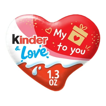 Kinder and Love, Milk Chocolate Heart, Valentine's Gift for Kids, Great for Gifting, Individually Wrapped, 1.3 oz