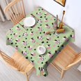 thumbnail image 2 of Green Cow Heart Pattern Square Tablecloth,Waterproof Square Table Cover,Wipeable Spillproof Washable Table Cover for Home Kitchen Party Decor 60"x60"(152x152cm), 2 of 6