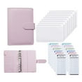thumbnail image 1 of PU Leather Notebook Binder  Refillable 6 Ring Binder For A6 Filler Paper  Loose Leaf Personal Planner Binder Cover With Cash Envelopes, 1 of 6