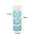 thumbnail image 2 of 3 Hanging Organizer Organization Systems Wall Storage Bag Hanging Bag with 3 Pockets Hanging Storage, 2 of 4