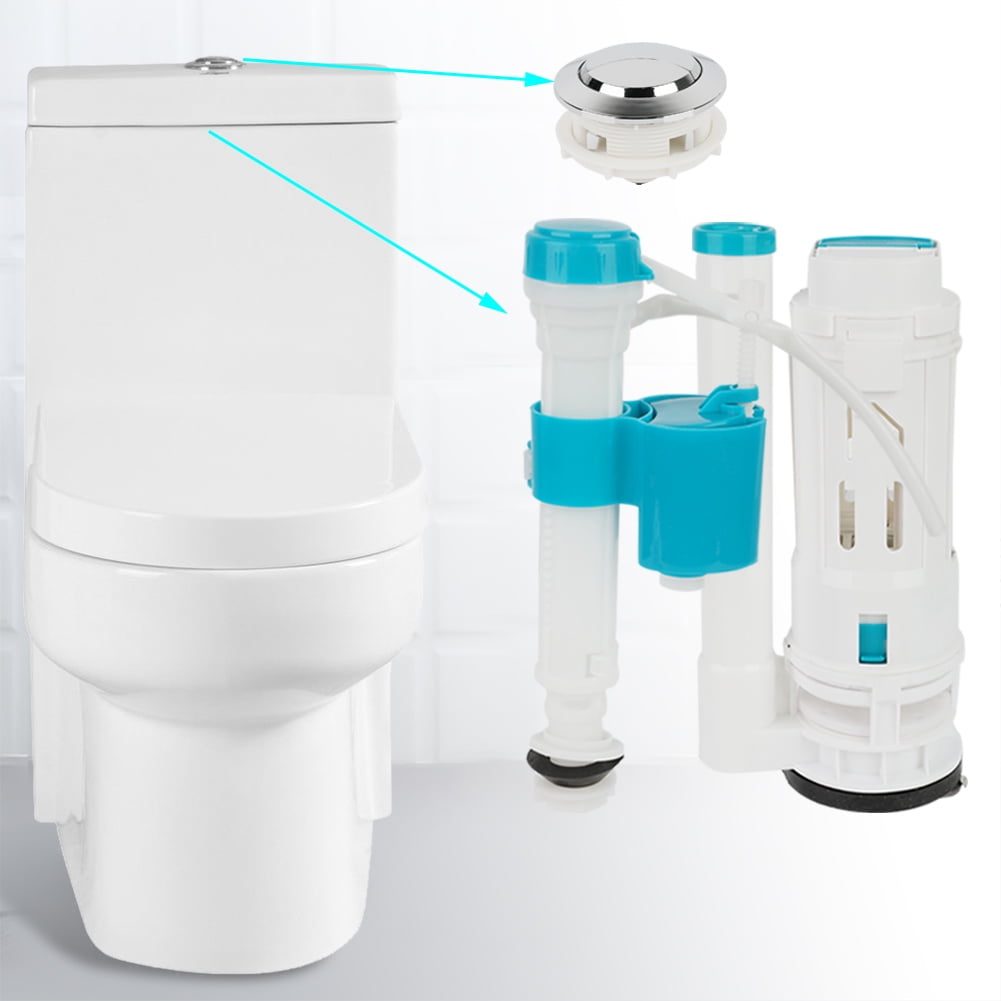 OTVIAP Replacement One Piece Toilet Fill Valve Drain Flush Valve Button