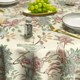 thumbnail image 4 of Floral Round Tablecloth 60×60 Inch Round, Pink Birds Elegant Vintage Washable Table Cover for Party Picnic Dinner Decor, 4 of 6