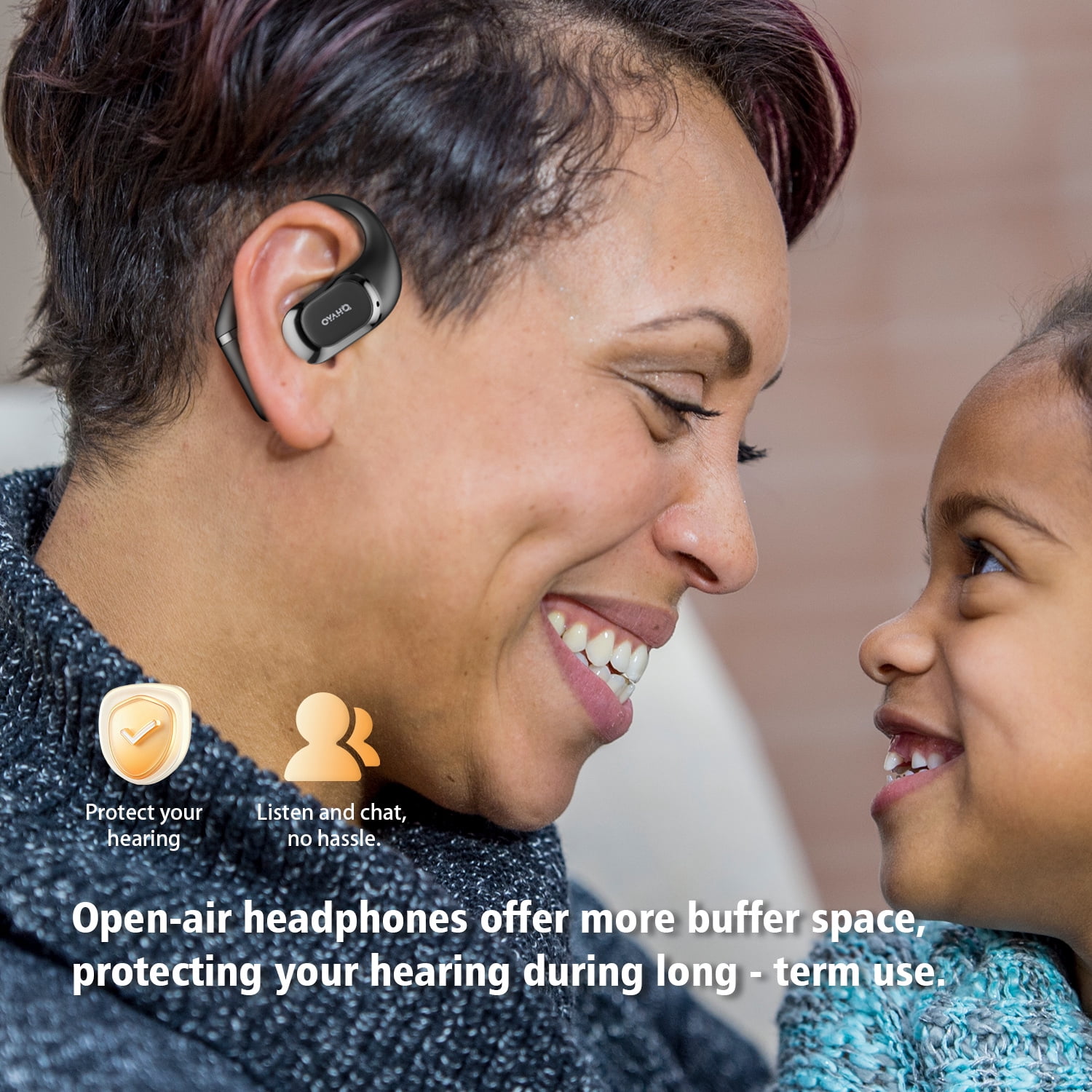 Wireless Earbud, Bluetooth 5.4, Smart Digital Display, 40-Hour Battery Life, IPX6 Water Resistance, Touch Controls, Ideal for Cycling, Running, and Working Out