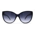 thumbnail image 1 of Womens Luxury 90s Designer Inset Lens Shield Large Cat Eye Sunglasses Slate Smoke, 1 of 4