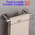 thumbnail image 2 of Gerz Toallero De Baño De 9 Pulgadas, Toallero De Baño De Acero Inoxidable, Montaje En Pared De Estilo Contemporáneo, Acabado Pulido Ag1101C23-Jg, 2 of 5