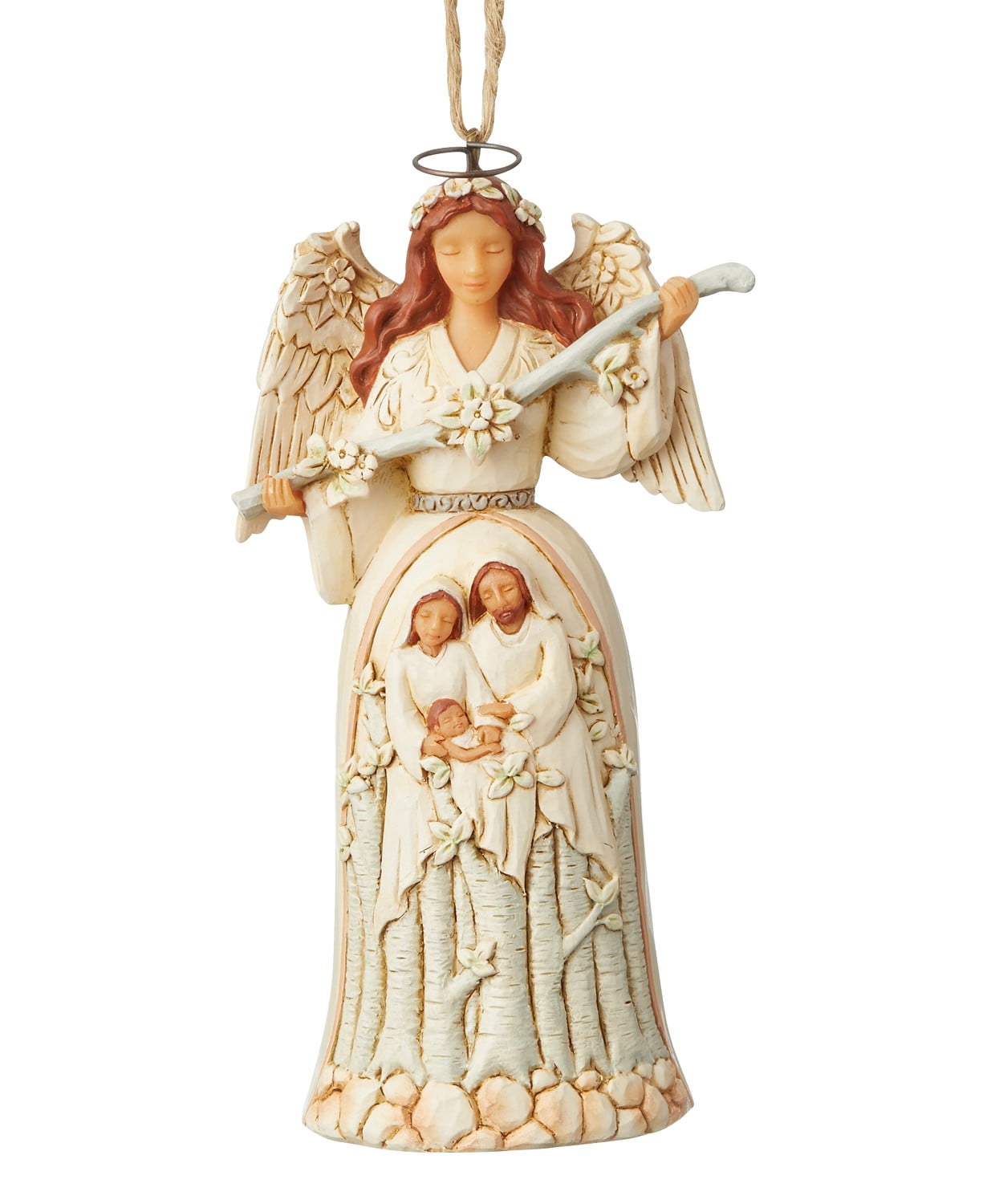 Enesco Jim Shore White Woodland Nativity Angel Ornament