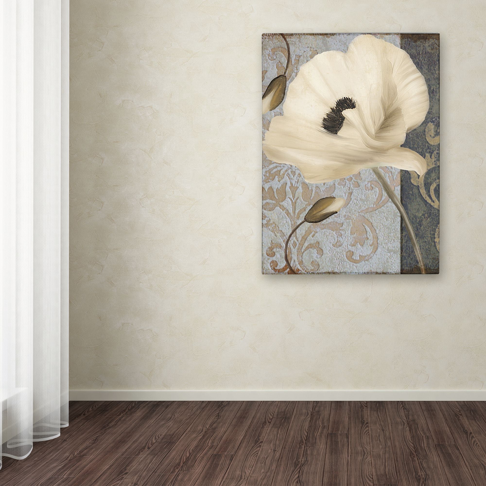 Trademark Fine Art "Poppy Brocade II" Canvas Art by Color Bakery