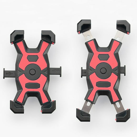 Bike Cell Phone Holder, Bike Handlebar Phone Mount [2025 Upgraded] Motorcycle Phone Mount, for iPhone Bike Mount, Bicycle Phone Mount Handlebar Fit For EBike, Scooter,Bike Accessories-Red