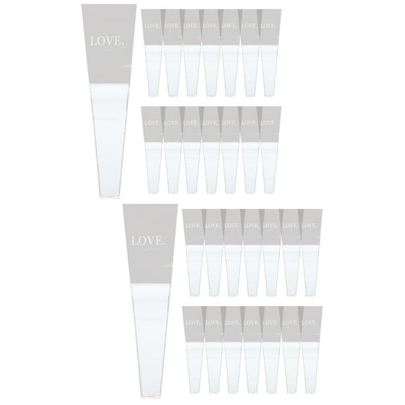 2 Count Single Flower Sleeve Flowers Wrap Bag Sleeves for Bouquets Bags Floral White