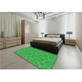 thumbnail image 4 of Ahgly Company Indoor Round Patterned Neon Green Area Rugs, 6' Round, 4 of 6