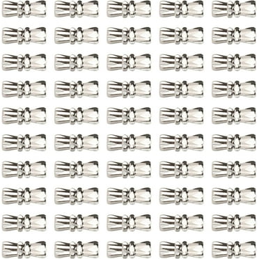 Deft and Professional50Pcs Metal Jewelry Connector Barrel Swivel Screw Cla End Tips Screw Twist Clasp DIY Accessories for Necklace Bracelet Jewelry Making