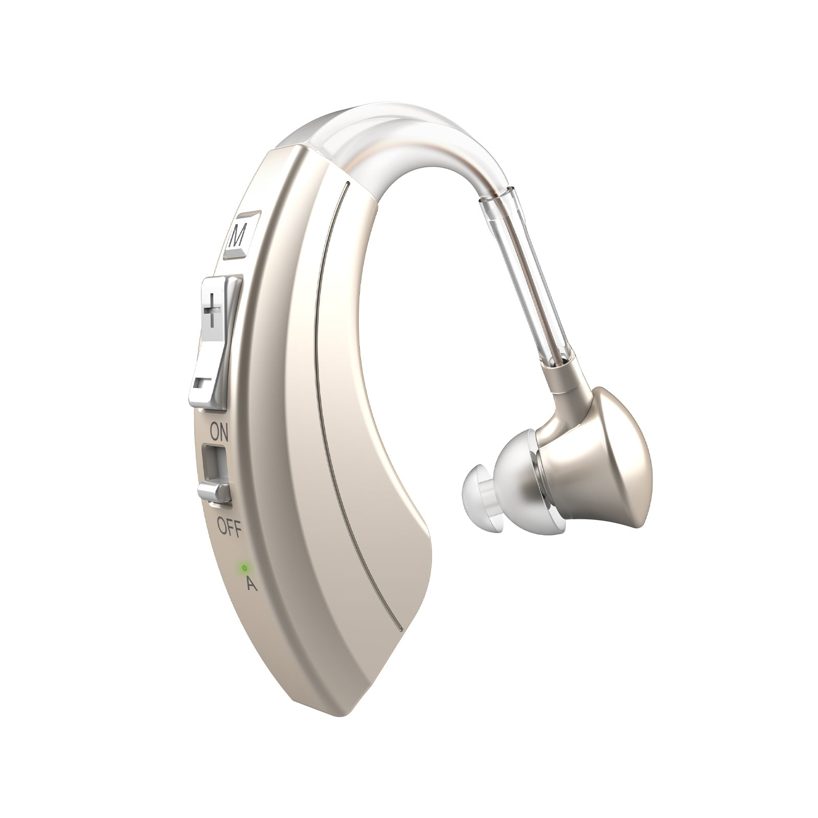 HIBRIQ Digital Hearing Aid for Seniors, Rechargeable Sound Device For Hearing Loss, Clear Sound, Single, Gold