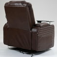 thumbnail image 5 of PAPROOS Zero Gravity Recliner Chair, Power Recliner with Laptop Table, Phone Holder, LED Reading Light, Storage Armrest and Cup Holder, Infinite Position Recliner for Living Room Office, Brown, 5 of 11
