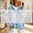 thumbnail image 2 of Rrxhxhs Cardigan for Women Solid Color Cable Knit Button Front Long Sleeve Loose Casual Hooded Sweater Cover Up, 2 of 5