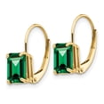 thumbnail image 2 of Auriga Fine Jewelry 14K Yellow Gold Emerald-cut Mount St. Helens Drop Earrings for Women (L- 0.63 inch, W- 0.2 inch), 2 of 6
