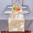 thumbnail image 1 of Dvkptbk Table Chemin de Pâques Lapin de Pâques Œufs Polyester Coton Imprimé Drapeau de Table Décoration de Table Décorations de Pâques, 1 of 7