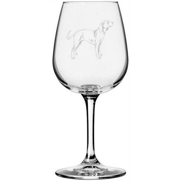 Billy Dog Themed Etched 12.75oz Libbey Wine Glass